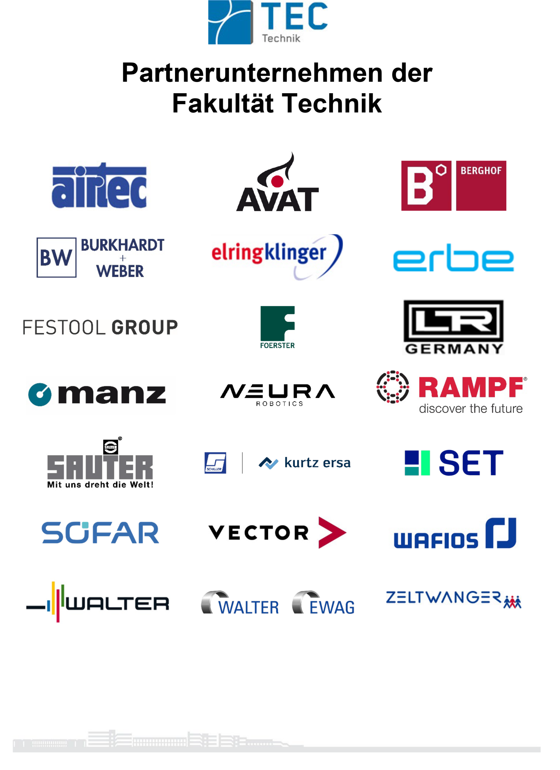 Übersicht Industriepartner Maschinenbau